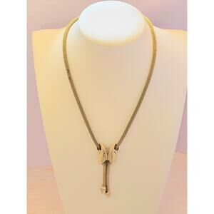 Gold Necklace Lariat Amerique Vintage Bolero Tassel Collar MCM